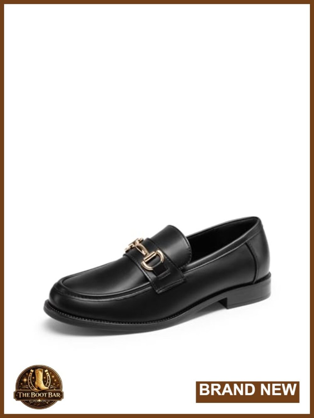 Women's Horsebit Loafers - Faux Leather Slip-On Work Shoes